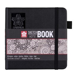 Sakura Sketchbook Sert Kapak Eskiz Çizim Defteri Ivory (Fildişi) Kağıt 140 gr. 12x12 cm. 80 yaprak - Sakura