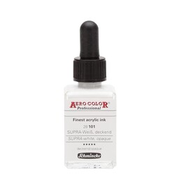 Schmincke Aero Color Akrilik Mürekkep 28 ml. 101 Supra White Opaque - Schmincke