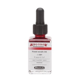 Schmincke Aero Color Akrilik Mürekkep 28 ml. 301 Red Madder Dark - Schmincke