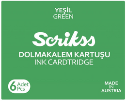 Scrikss Dolmakalem Kartuşu 6'lı Kutu YEŞİL - Scrikss