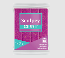 Sculpey III Polimer Kil 562 Violet Glitter (Simli) - Sculpey