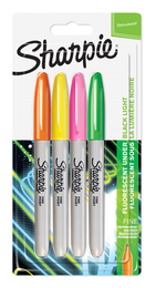 Sharpie Permanent Marker Kalem Seti Fine Uç 4 Renk NEON RENKLER - Sharpie