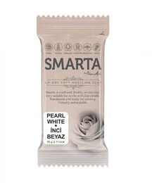 Smarta Havayla Kuruyan Modelleme Hamuru 60 gr. METALİK BEYAZ İNCİ - 1