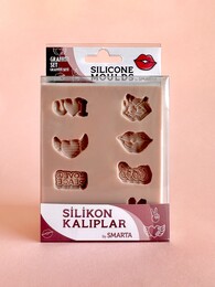 Smarta Silicone Moulds Silikon Epoksi ve Polimer Kil Kalıbı GRAFFITI SET - Smarta