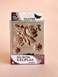 Smarta Silicone Moulds Silikon Epoksi ve Polimer Kil Kalıbı ROSE GARDEN SET - Smarta