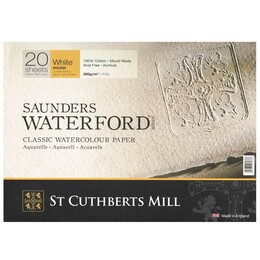 St. Cuthberts Mill Saunders Waterford Sulu Boya Defteri Blok Rough - Kalın Doku 300 gr. 26x36 cm. 20 Yaprak - St Cuthberts Mill
