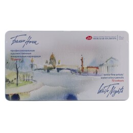 St. Petersburg White Nights Aquarell Sulu Boya Kalemi Seti 72 Renk Metal Kutu - St. Petersburg