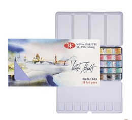 St. Petersburg White Nights Tam Tablet Sulu Boya Seti 35 Renk Metal Kutu - 3