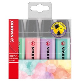 Stabilo Boss Original Fosforlu Kalem Seti Pastel 4'Lü (70-4***) - Stabilo