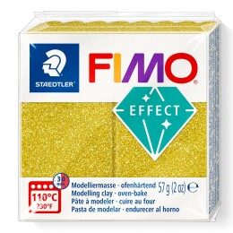 Staedtler Fimo Effect Polimer Kil 112 Glitter Gold (Simli Altın) - Staedtler