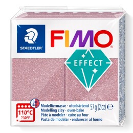 Staedtler Fimo Effect Polimer Kil 212 Glitter Rose Gold (Simli Rose Altın) - Staedtler