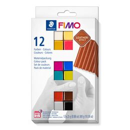 Staedtler Fimo Leather Effect Polimer Kil Seti 12 Renk x 25 gr. - 1