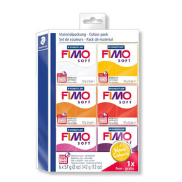 Staedtler Fimo Soft Polimer Kil Seti 6 Renk x 57 gr. Warm Colours - Staedtler