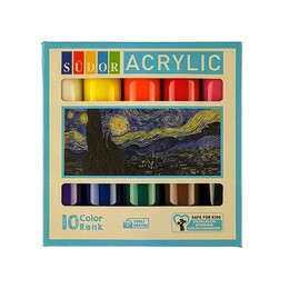 Südor Akrilik Boya Seti 10 Renk x 40 ml. Şişe - Südor