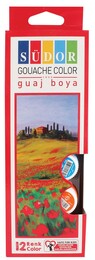 Südor Guaj Boya Seti 12 Renk x 15 ml. Şişe - Südor