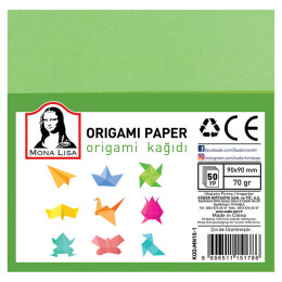 Südor Mona Lisa Origami Kağıdı 9x9 cm. 10 Renk 50 Adet - Südor