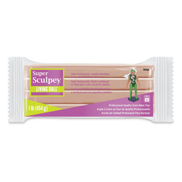 Super Sculpey Living Doll Polimer Kil (Fırınlanabilir Model Hamuru) 454 gr. BEIGE - Sculpey