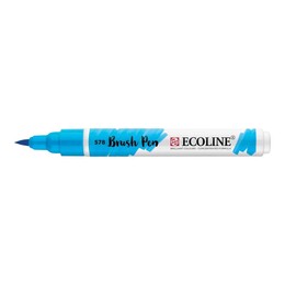 Talens Ecoline Brush Pen Fırça Uçlu Kalem 578 Sky Blue Cyan - Talens