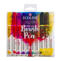 Talens Ecoline Brush Pen Fırça Uçlu Kalem Seti 10 Renk HANDLETTERING COLOURS - Talens