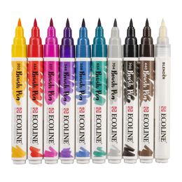 Talens Ecoline Brush Pen Fırça Uçlu Kalem Seti 10 Renk HANDLETTERING COLOURS - 2