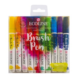 Talens Ecoline Brush Pen Fırça Uçlu Kalem Seti 10 Renk ILLUSTRATION COLOURS - Talens