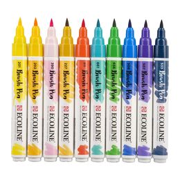 Talens Ecoline Brush Pen Fırça Uçlu Kalem Seti 10 Renk ILLUSTRATION COLOURS - 3