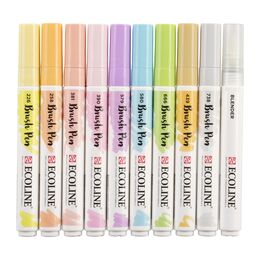 Talens Ecoline Brush Pen Fırça Uçlu Kalem Seti 10 Renk PASTEL COLOURS - 2
