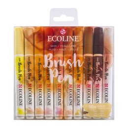 Talens Ecoline Brush Pen Fırça Uçlu Kalem Seti 10 Renk SKIN COLOURS - Talens