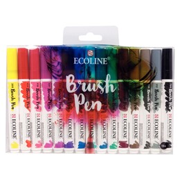 Talens Ecoline Brush Pen Fırça Uçlu Kalem Seti 15 Renk - Talens