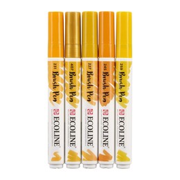 Talens Ecoline Brush Pen Fırça Uçlu Kalem Seti 5 Renk EARTH COLOURS - 2