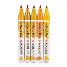 Talens Ecoline Brush Pen Fırça Uçlu Kalem Seti 5 Renk EARTH COLOURS - 3