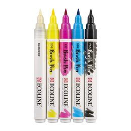 Talens Ecoline Brush Pen Fırça Uçlu Kalem Seti 5 Renk PRIMARY COLOURS - 2