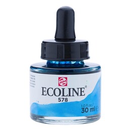 Talens Ecoline Sıvı Suluboya 30 ml. 578 Sky Blue Cyan - Talens