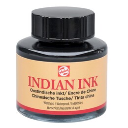 Talens Indian Ink Çini Mürekkebi 30 ml. Siyah (Waterproof) - Talens
