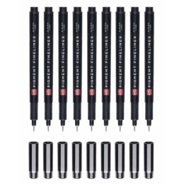 Talens Pigment Fineliner Teknik Çizim Kalemi Seti 9'lu - Talens