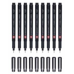 Talens Pigment Fineliner Teknik Çizim Kalemi Seti 9'lu - 1