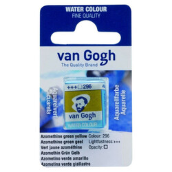 Talens Van Gogh 1/2 Tablet Sulu Boya 296 Azomethine Green Yellow - Talens