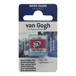Talens Van Gogh 1/2 Tablet Sulu Boya 366 Quinacridone Rose - Talens