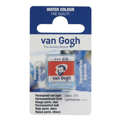Talens Van Gogh 1/2 Tablet Sulu Boya 370 Permanent Red Light - Talens