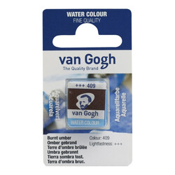 Talens Van Gogh 1/2 Tablet Sulu Boya 409 Burnt Umber - Talens