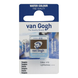 Talens Van Gogh 1/2 Tablet Sulu Boya 416 Sepia - Talens