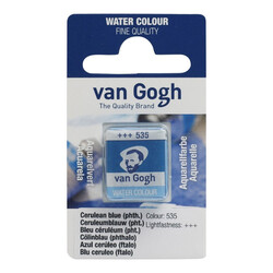 Talens Van Gogh 1/2 Tablet Sulu Boya 535 Cerulean Blue (Phthalo) - Talens