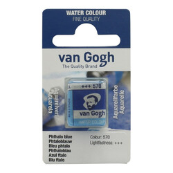 Talens Van Gogh 1/2 Tablet Sulu Boya 570 Phthalo Blue - Talens