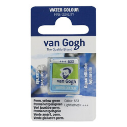 Talens Van Gogh 1/2 Tablet Sulu Boya 633 Permanent Yellow Green - Talens