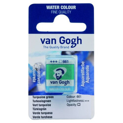 Talens Van Gogh 1/2 Tablet Sulu Boya 661 Turquoise Green - Talens