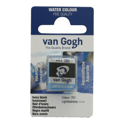 Talens Van Gogh 1/2 Tablet Sulu Boya 701 Ivory Black - Talens