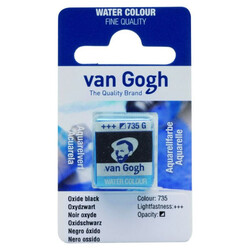 Talens Van Gogh 1/2 Tablet Sulu Boya 735 Oxide Black - Talens