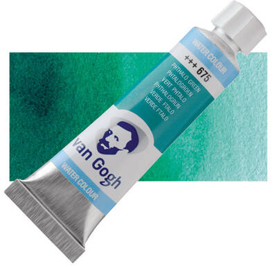Talens Van Gogh 10 ml. Tüp Sulu Boya 675 Phthalo Green - 1