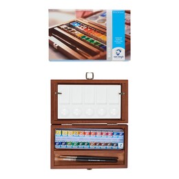 Talens Van Gogh Tablet Sulu Boya Seti 24 Renk Ahşap Kutu - 1
