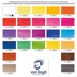 Talens Van Gogh Tablet Sulu Boya Seti 24 Renk Botanik Renkleri - 2